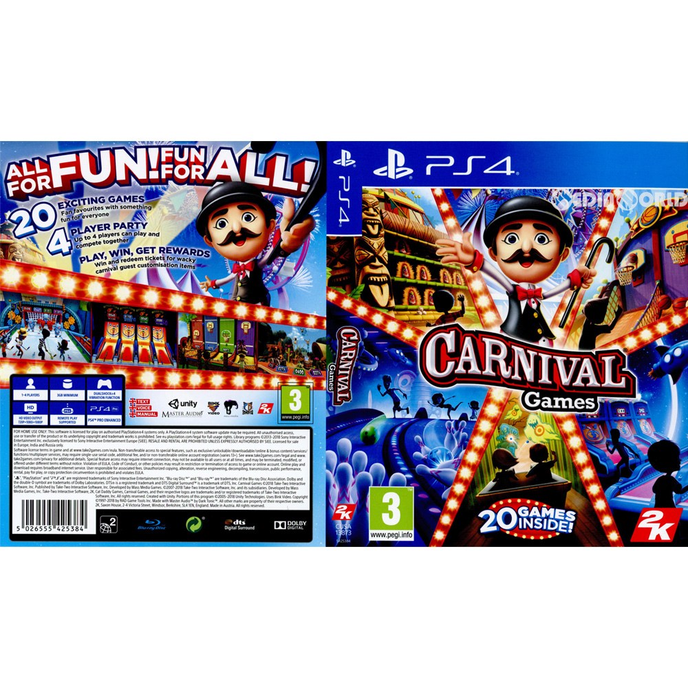 【中古即納】[PS4]Carnival Games(みんなでカーニバル・ゲーム!)(EU版)(CUSA-13873) 2K Games (20181106)