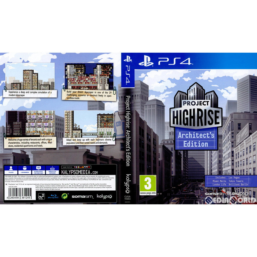 【中古即納】[PS4]Project Highrise:(プロジェクト・ハイライズ) Architect's Edition(EU版)(CUSA-11443) Kalypso Media (20181026)