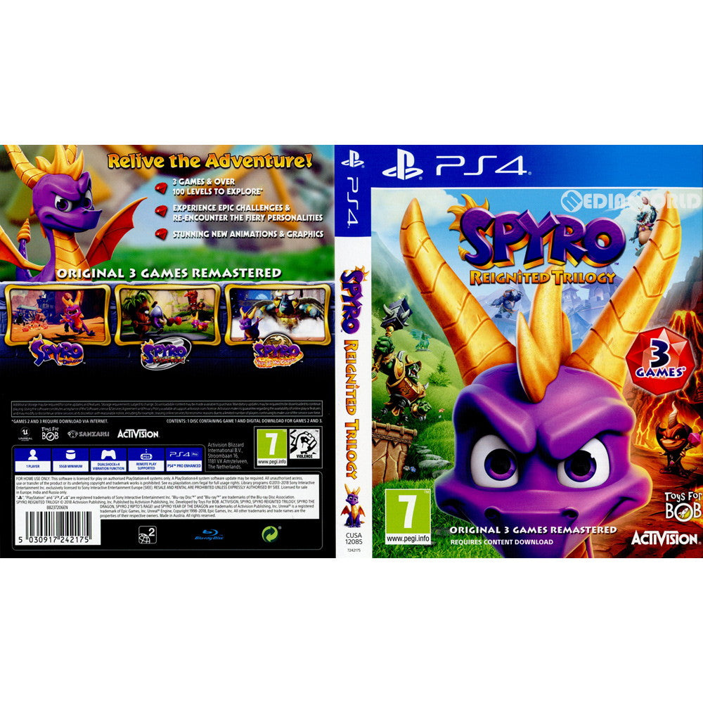 【中古即納】[PS4]Spyro Reignited Trilogy(スパイロ リイグナイテッド トリロジー)(EU版)(CUSA-12085) Activision (20181113)