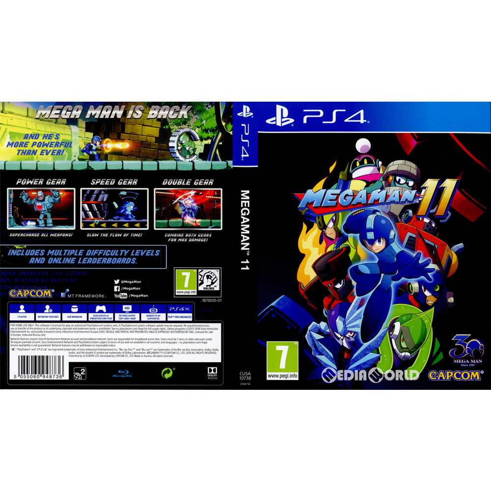 【中古即納】[PS4]Mega Man 11(ロックマン11 運命の歯車!!)(EU版)(CUSA-10738) Capcom (20181002)