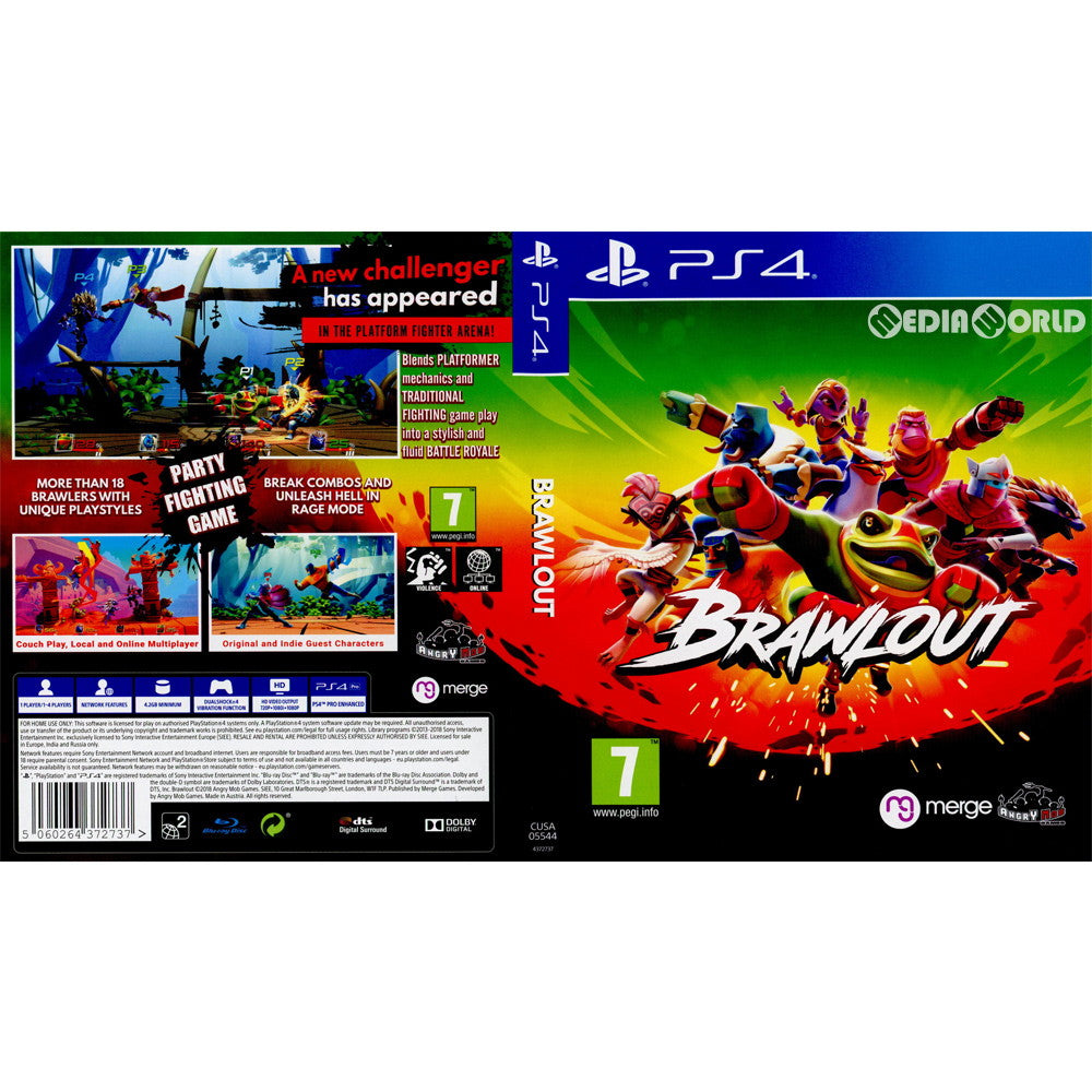 【中古即納】[PS4]Brawlout(EU版)(CUSA-05544) Angry Mob Games (20180921)