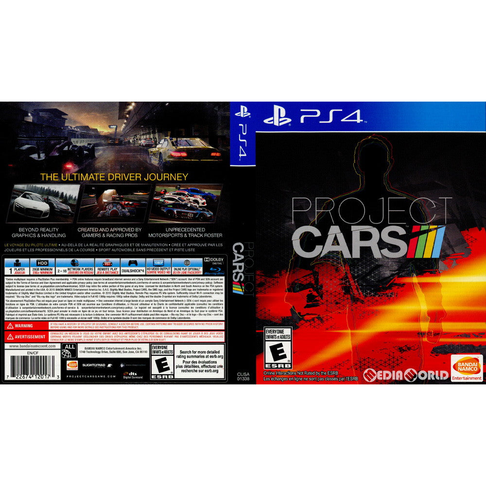【中古即納】[PS4]Project CARS(プロジェクトカーズ)(北米版)(CUSA-01338) Bandai Namco Entertainment (20150512)