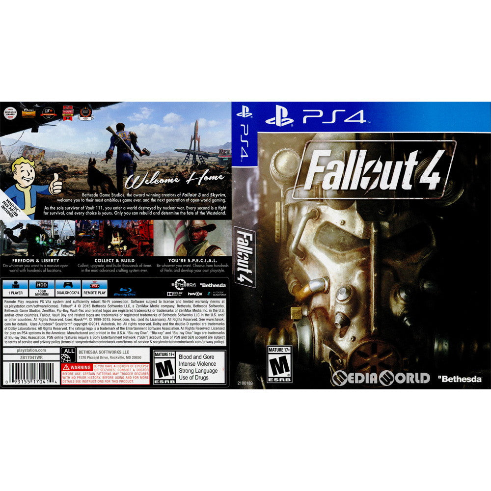 【中古即納】[PS4]Fallout 4(フォールアウト 4)(北米版)(2100189) Bethesda Softworks (20151110)
