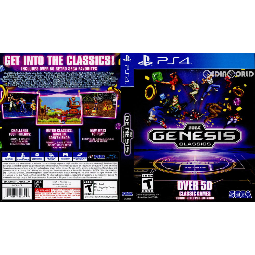 【中古即納】[PS4] SEGA Genesis Classics(セガ ジェネシス クラシックス) (北米版) (2103538) (20180529)