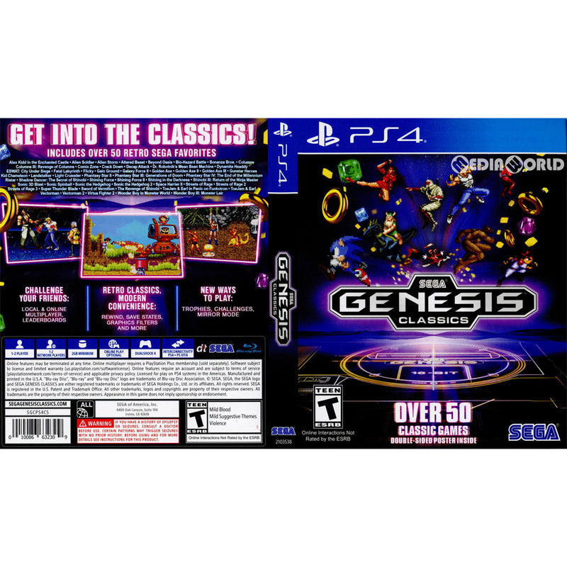 【中古即納】[PS4]SEGA Genesis Classics(セガ ジェネシス クラシックス)(北米版)(2103538)(20180529)