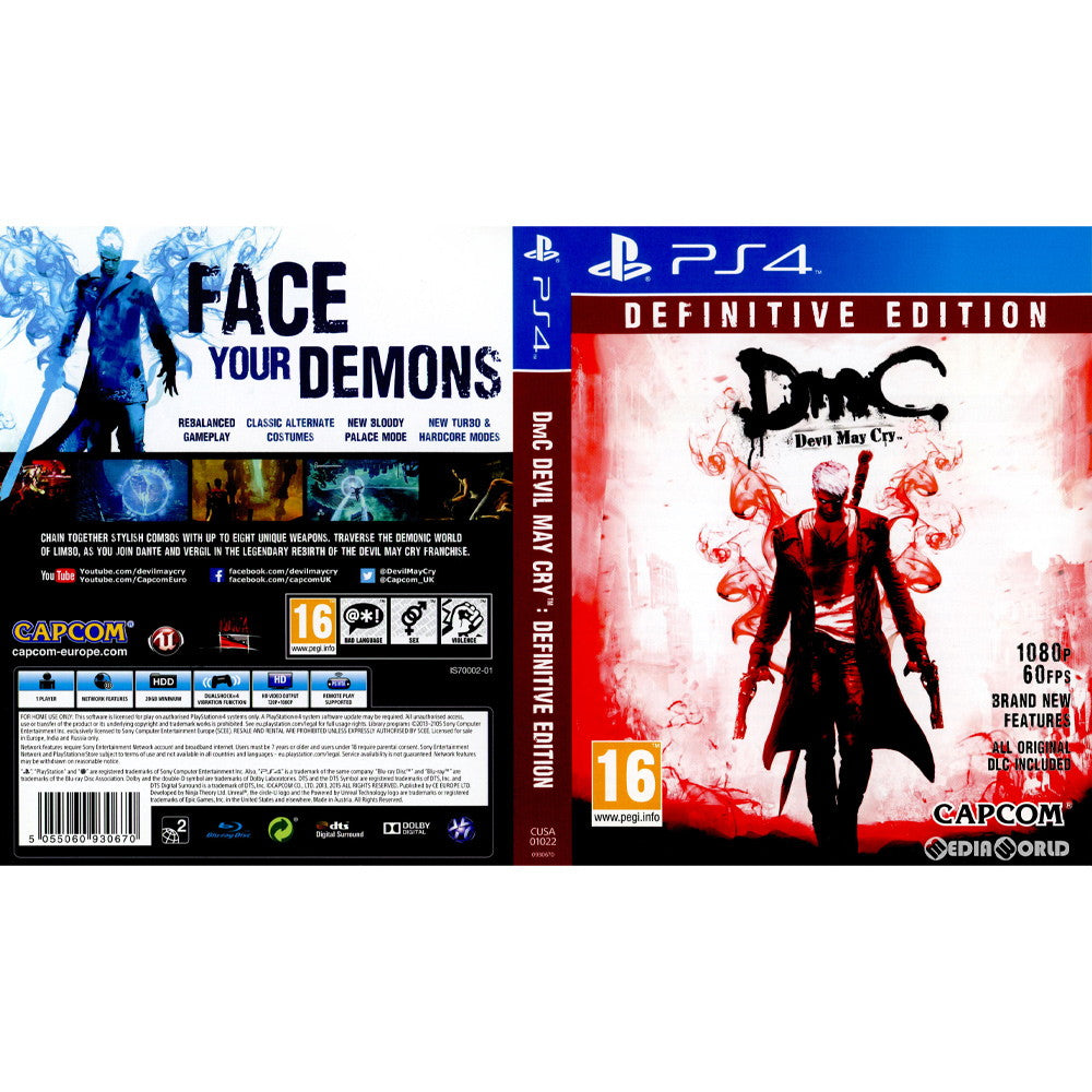 【中古即納】[PS4]DmC Devil May Cry: Definitive Edition(デビルメイクライ ディフィニティブエディション)(EU版)(CUSA-01022) Capcom (20150310)