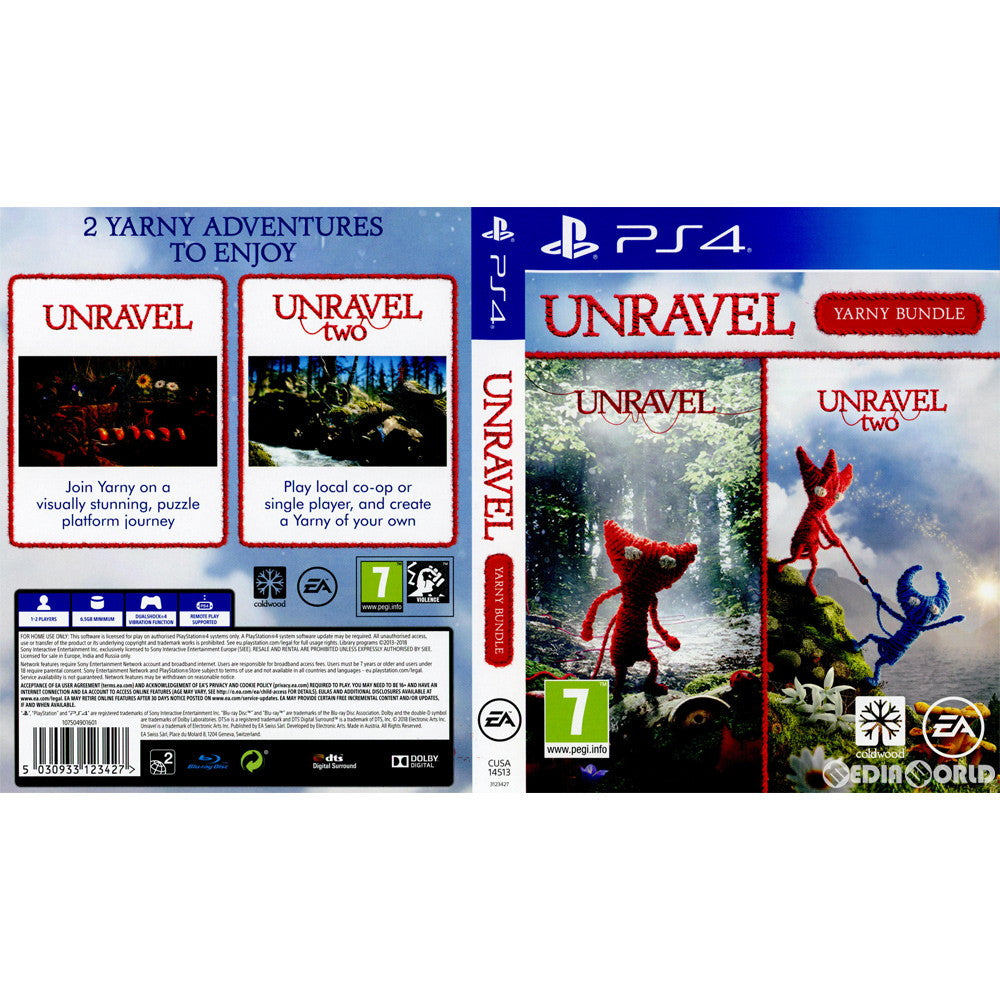 【中古即納】[PS4]Unravel Yarny Bundle(アンラベル ヤーニーバンドル)(EU版)(CUSA-14513) Electronic Arts (20181207)