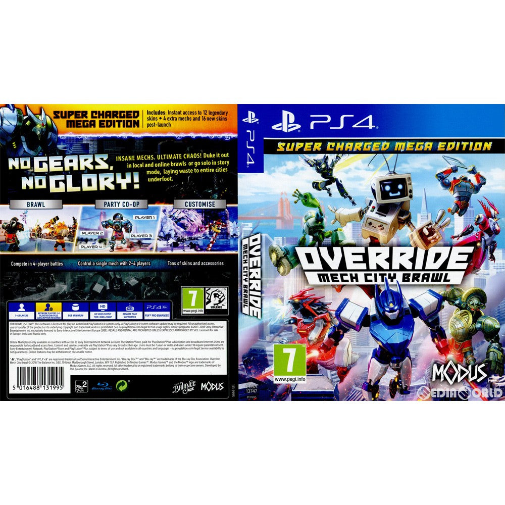 【中古即納】[PS4]Override: Mech City Brawl Super Charged Mega Edition(オーバーライド 巨大メカ大乱闘 スーパーチャージエディション)(EU版)(CUSA-13747) Modus Games (20181204)