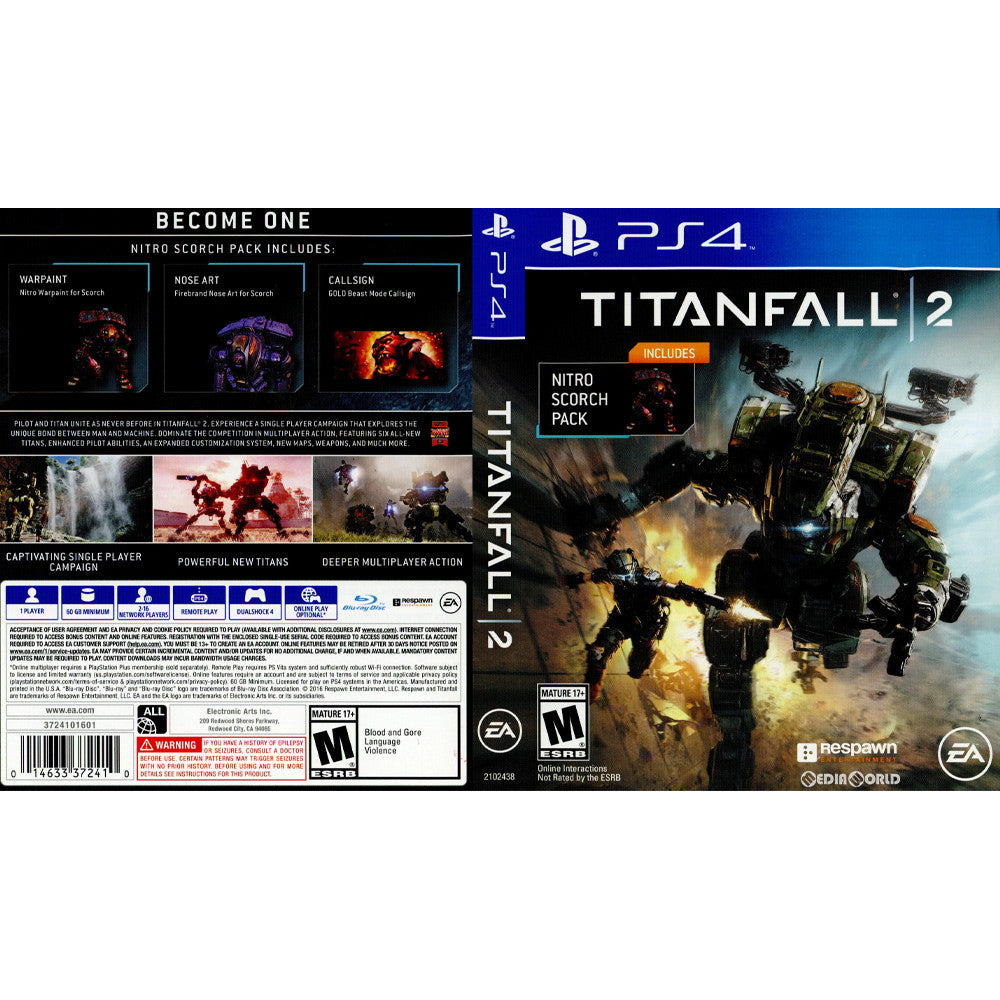 【中古即納】[PS4]Titanfall 2(タイタンフォール2) with bonus Nitro scorch Pack(北米版)(2102438) Electronic Arts (20161028)