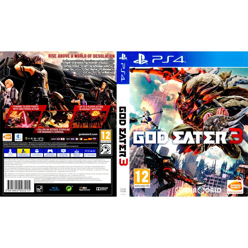 【中古即納】[PS4]GOD EATER 3(ゴッドイーター3)(EU版)(CUSA-13326) Bandai Namco Entertainment (20190208)
