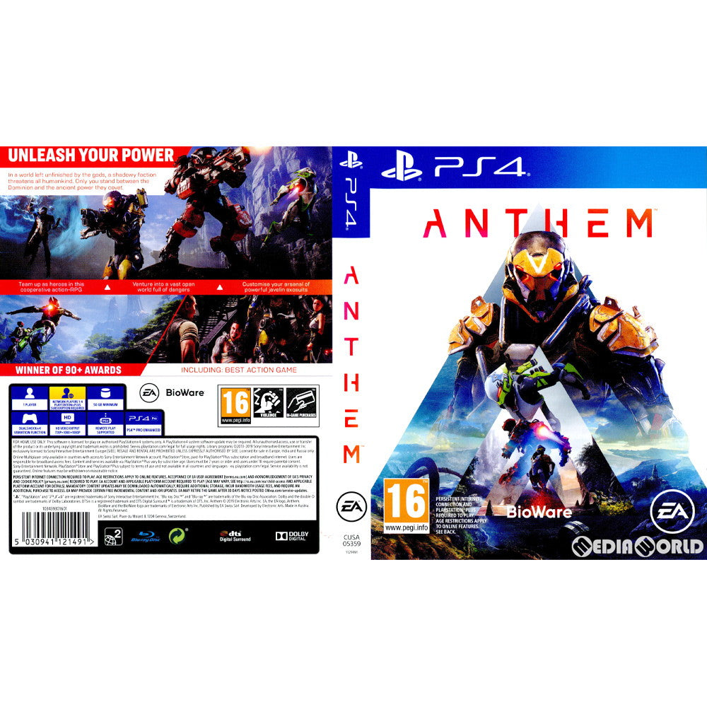 【中古即納】[PS4]Anthem(アンセム)(EU版)(CUSA-05359) Electronic Arts (20190222)