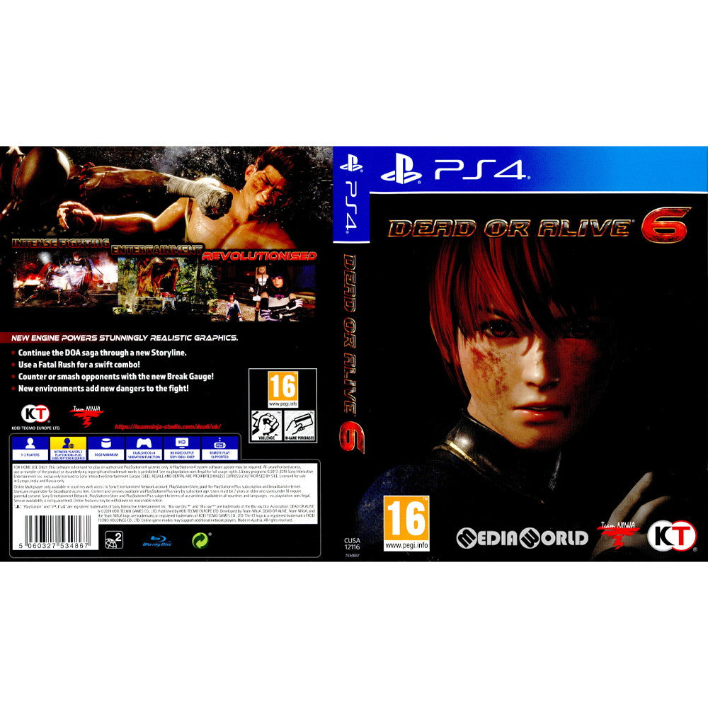 【中古即納】[PS4]DEAD OR ALIVE 6(デッド オア アライブ 6)(EU版)(CUSA-12116) Koei Tecmo Games (20190301)