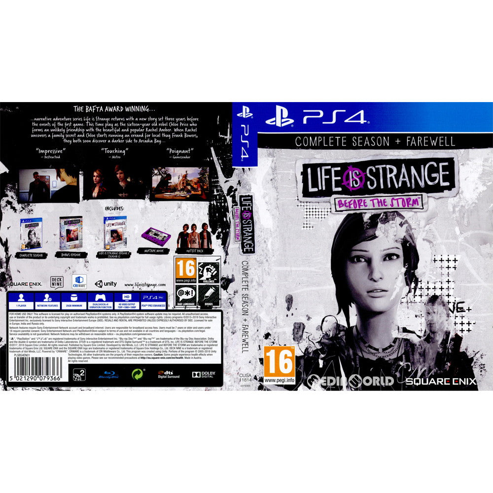 【中古即納】[PS4]Life Is Strange: Before the Storm(ライフ イズ ストレンジ ビフォア ザ ストーム) Complete Season + Farewell(EU版)(CUSA-11814) Square Enix (20151020)