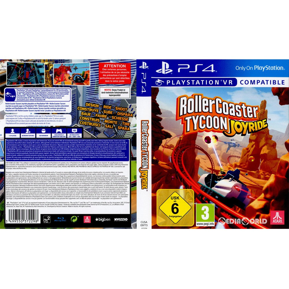 【中古即納】[PS4]RollerCoaster Tycoon Joyride(ローラーコースター タイクーン ジョイライド)(EU版)(CUSA-09773) Atari (20181023)