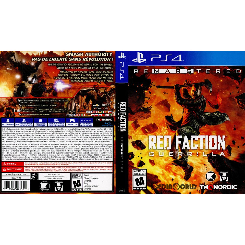 【中古即納】[PS4]Red Faction Guerrilla Re-Mars-tered(レッドファクション:ゲリラ リマスター)(北米版)(2103113) THQ Nordic (20180703)