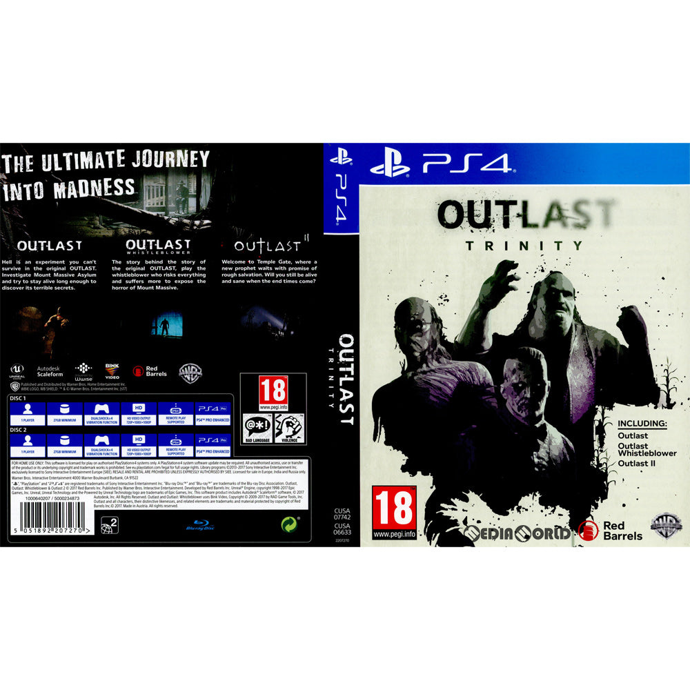【中古即納】[PS4]Outlast Trinity(アウトラスト トリニティ)(EU版)(CUSA-07742) Warner Bros. Interactive (20170425)