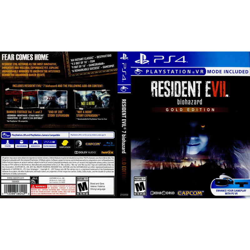 PS4]RESIDENT EVIL 7 biohazard Gold Edition(レジデント イービル7