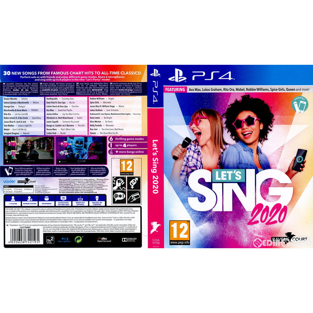 【中古即納】[PS4]Let's Sing 2020(レッツシング2020)(EU版)(CUSA-15798) Ravenscourt (20191025)
