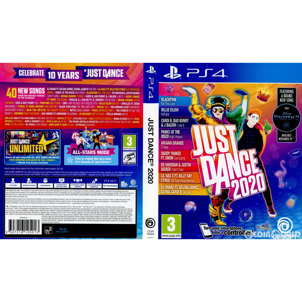 【中古即納】[PS4]Just Dance 2020(ジャストダンス2020)(EU版)(CUSA-15669) Ubisoft(ユービーアイソフト) (20191105)