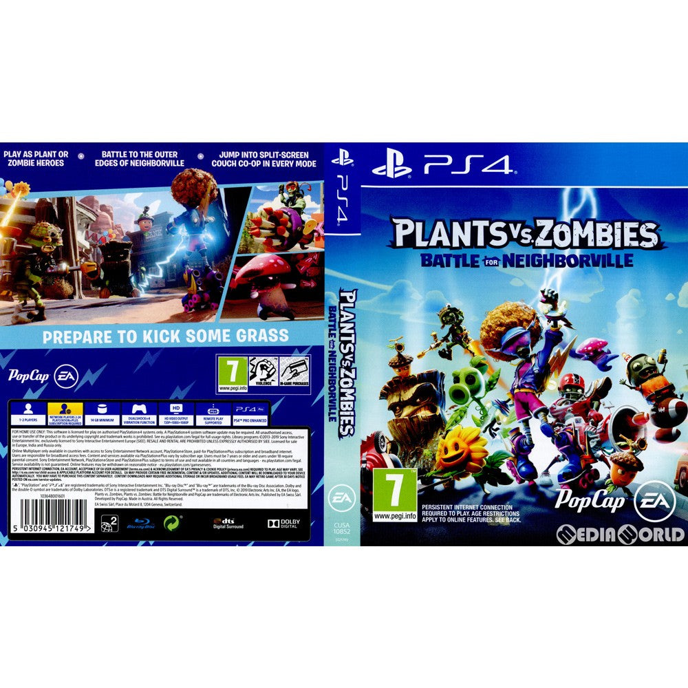 【中古即納】[PS4]Plants vs. Zombies: Battle for Neighborville(プラントバーサスゾンビ ネイバービルの戦い)(EU版)(CUSA-10852) Electronic Arts (20191018)