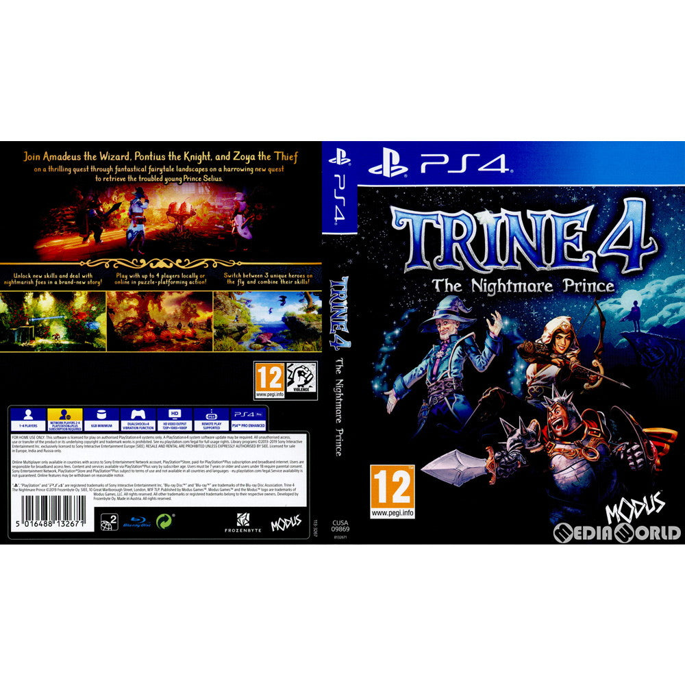 【中古即納】[PS4]Trine 4: The Nightmare Prince(トライン 4:ザ・ナイトメア プリンス)(EU版)(CUSA-09869) Modus Games (20191008)