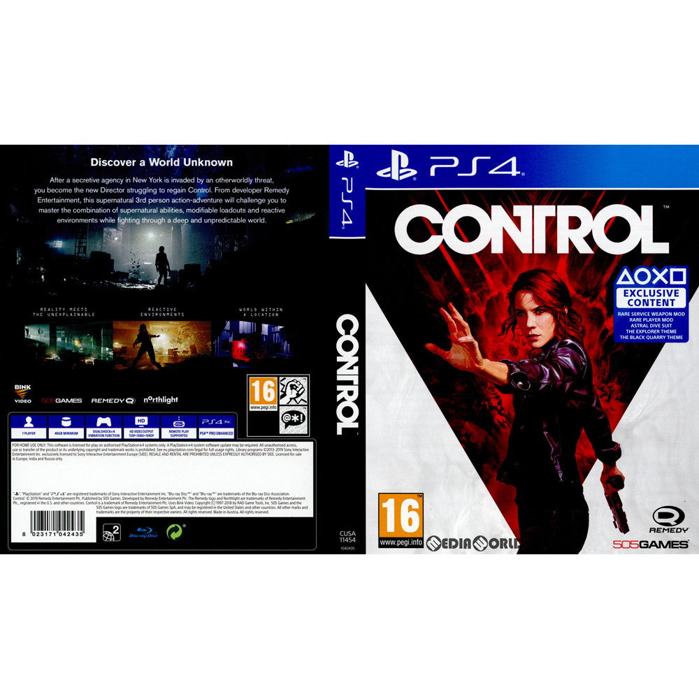 【中古即納】[PS4]CONTROL(コントロール)(EU版)(CUSA-11454) 505 Games (20190827)