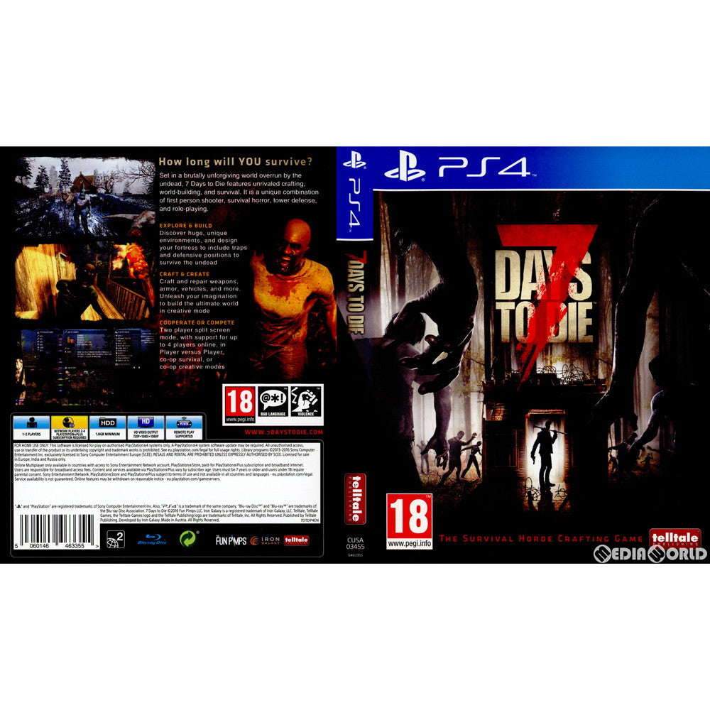 【中古即納】[PS4]7 Days to Die(セブン デイズ トゥ ダイ)(EU版)(CUSA-03455) Telltale Games (20160628)