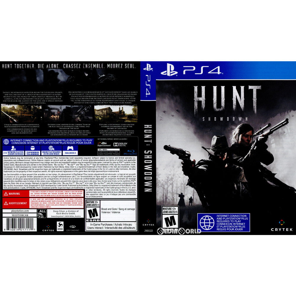 【中古即納】[PS4]Hunt: Showdown(ハント ショウダウン)(北米版)(2105322) Deep Silver (20200218)