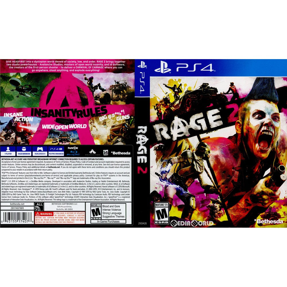 【中古即納】[PS4]Rage 2(レイジ2)(北米版)(2103420) Bethesda Softworks (20190514)
