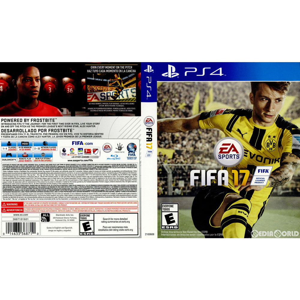 【中古即納】[PS4]FIFA 17(北米版)(2100608) エレクトロニック・アーツ (20160927)