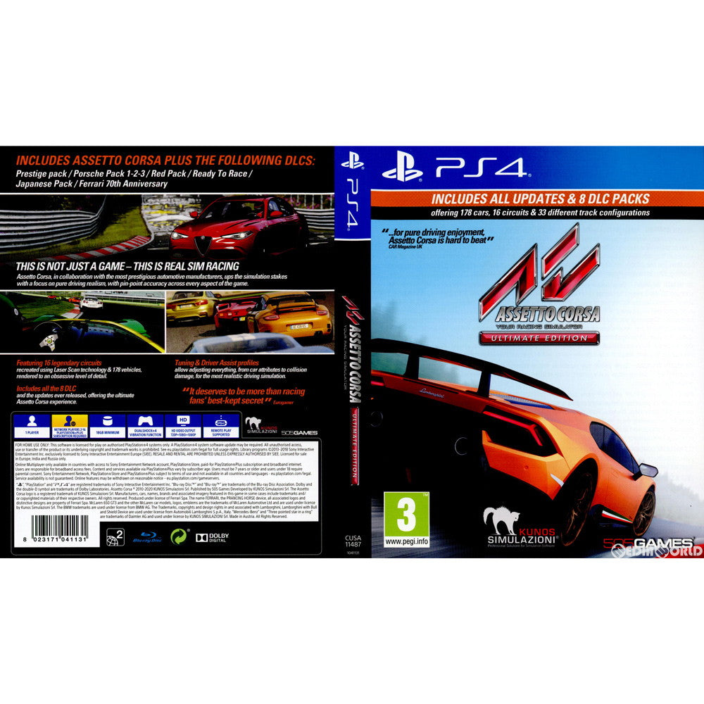 【中古即納】[PS4]ASSETTO CORSA ULTIMATE EDITION(アセットコルサ アルティメットエディション)(EU版)(CUSA-11487) 505 Games (20160830)