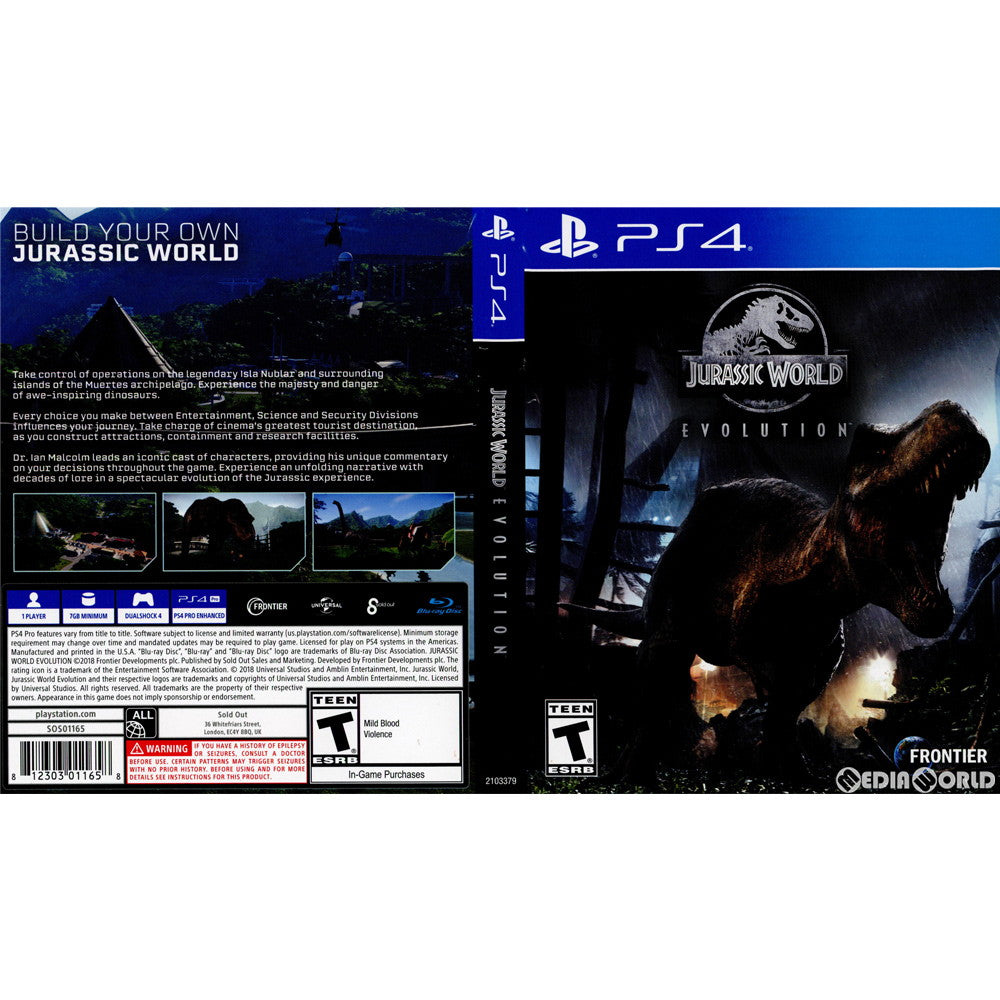 【中古即納】[PS4]Jurassic World Evolution(ジュラシック ワールド エボリューション)(北米版)(2103379) Frontier Development (20180703)