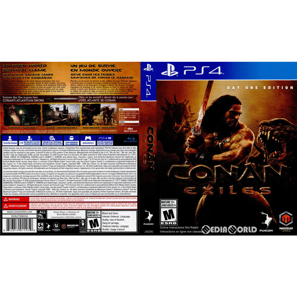 【中古即納】[PS4]Conan Exiles(コナン エグザイル) Day One Edition(北米版)(2103745) Maximum Games (20180508)
