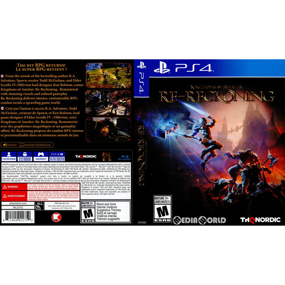 【中古即納】[PS4]KINGDOMS OF AMALUR RE-RECKONING(キングダムズ オブ アマラー:リレコニング)(北米版)(2105486) THQ Nordic (20200908)