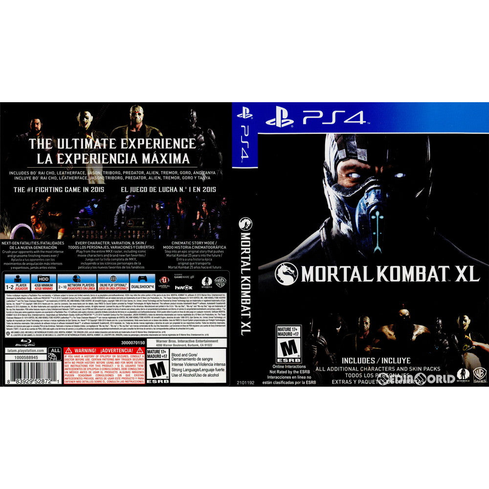 【中古即納】[PS4]MORTAL KOMBAT XL(モータルコンバット XL)(北米版)(2101192) Warner Bros. (20160301)