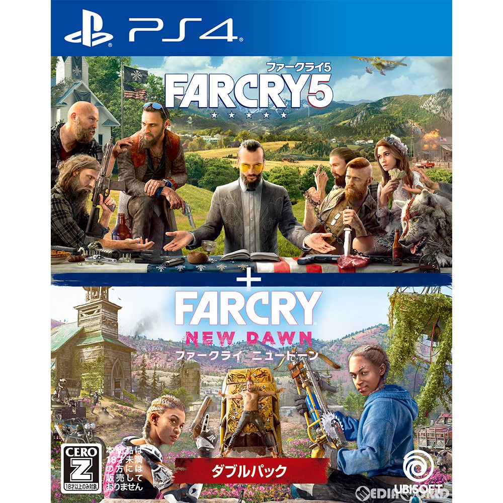 【中古即納】[PS4]ファークライ5+ニュードーン ダブルパック(Far Cry 5 + Far Cry New Dawn Double Pack) ユービーアイソフト (20210617)