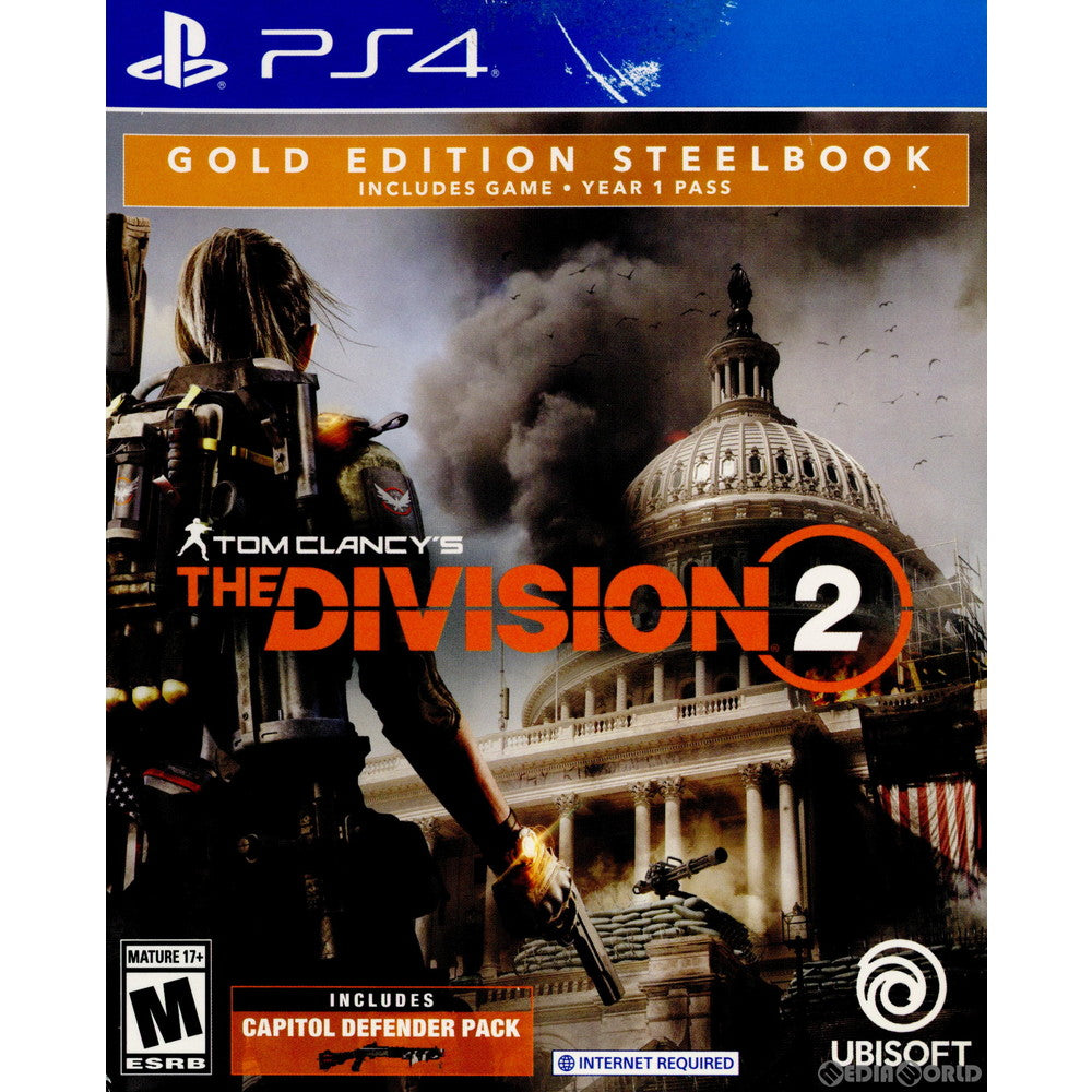 【中古即納】[PS4]TOM CLANCY'S THE DIVISION 2 GOLD EDITION STEELBOOK(トムクランシーズ ディビジョン2 ゴールドエディション スチールブック) 北米版(2104286) Ubisoft(ユービーアイソフト) (20190312)