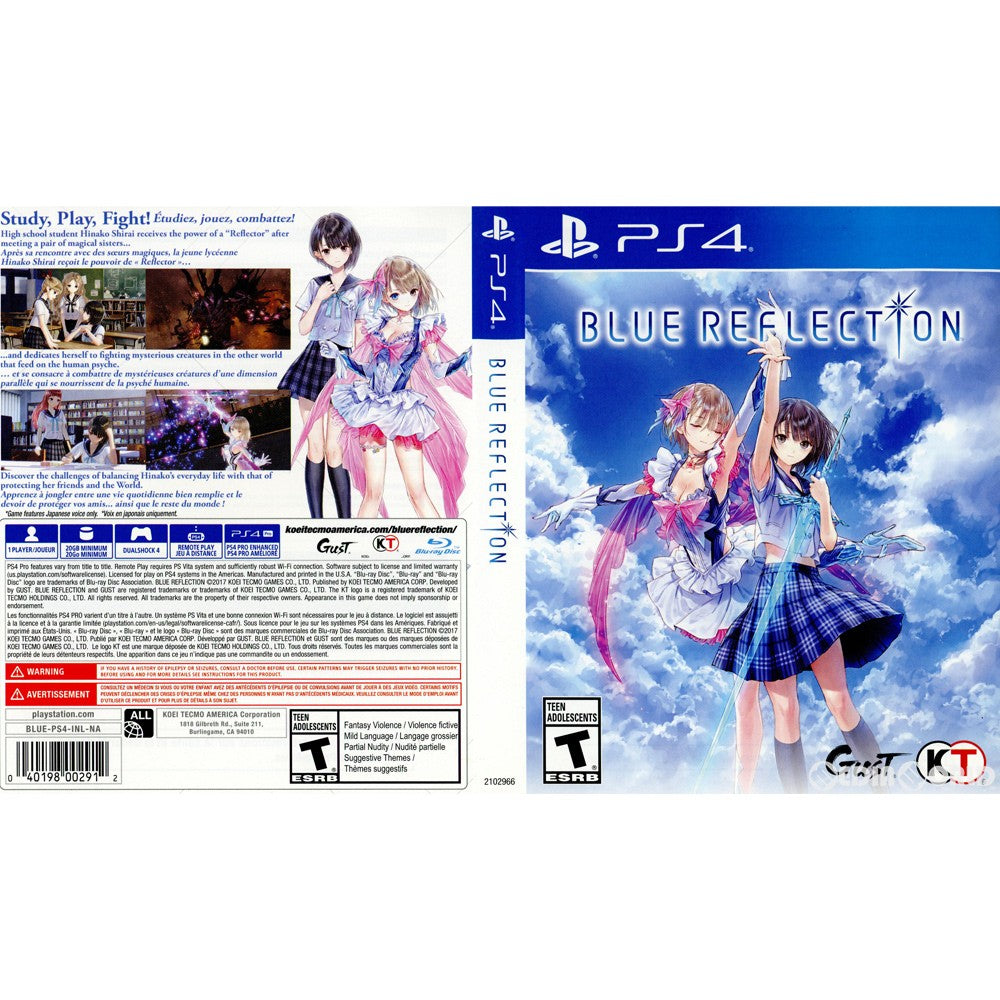 【中古即納】[PS4]BLUE REFLECTION(ブルーリフレクション) 北米版(2102966) Koei Tecmo Games (20170926)