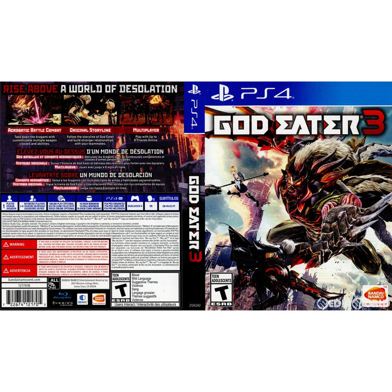 お買い得品 GOD EATER 3（ゴッドイーター3） PS4 - ゲームソフト 
