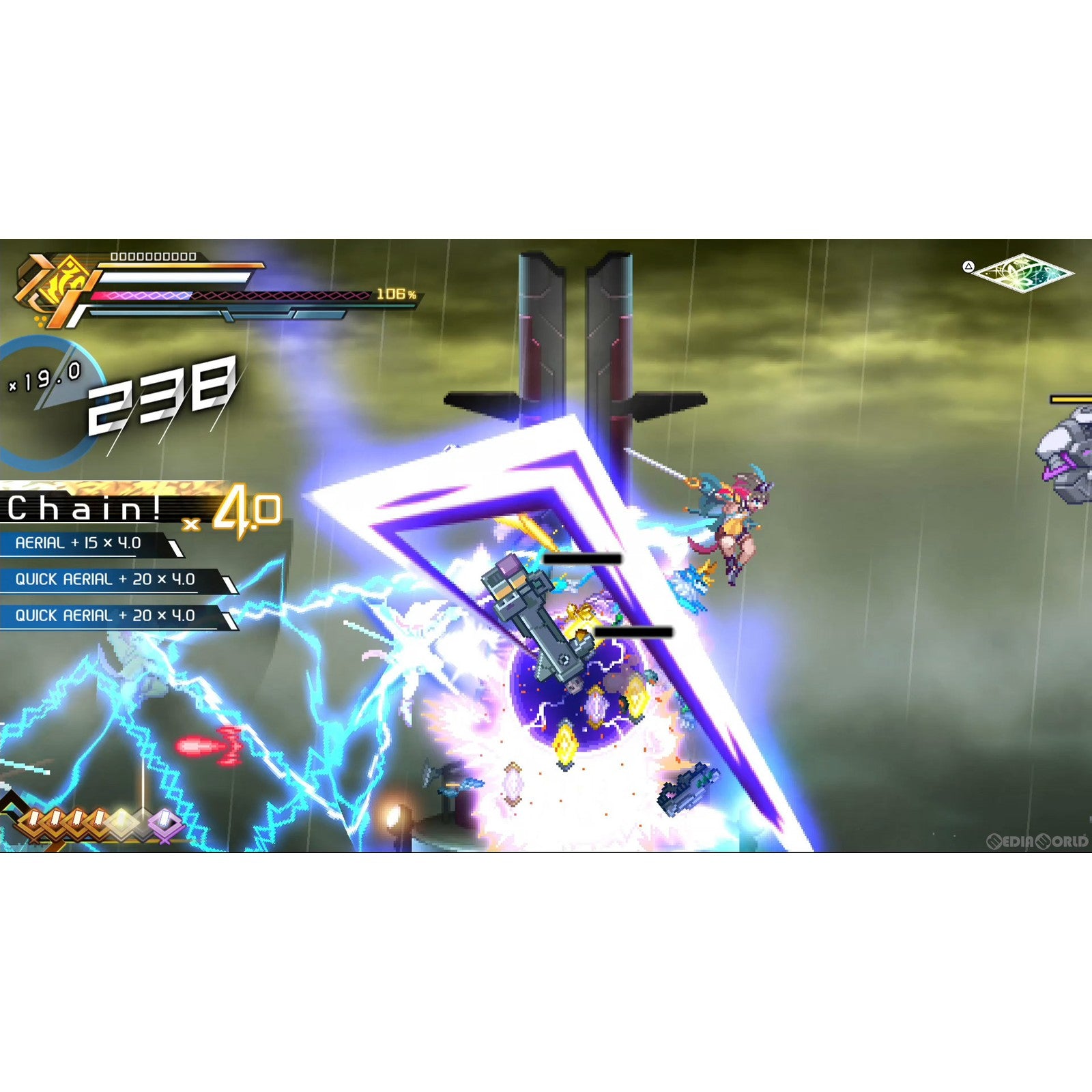 【中古即納】[PS4]蒼き雷霆 ガンヴォルト 鎖環(アームドブルー ガンヴォルト ギブス) 通常版 インティ・クリエイツ (20221215)