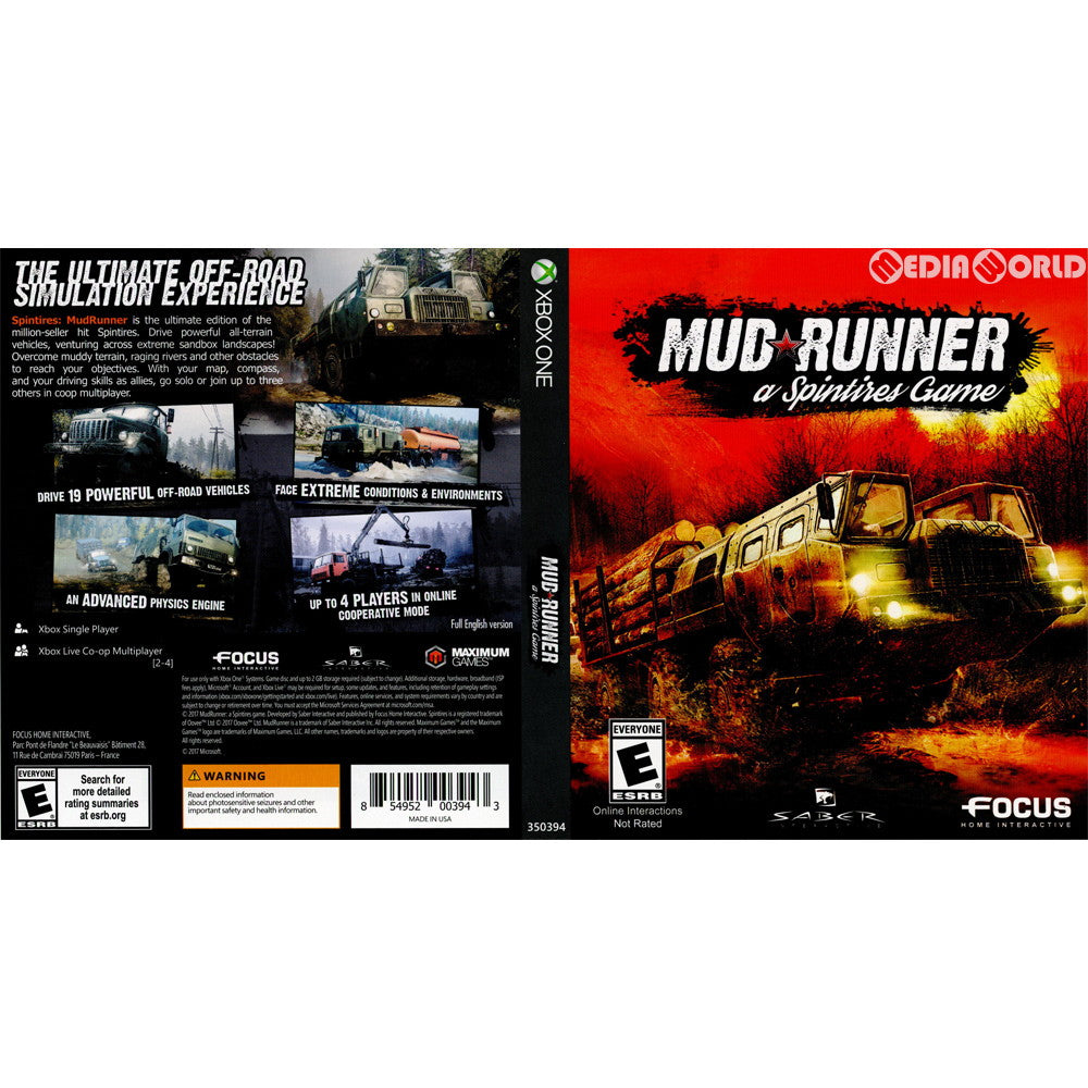 【中古即納】[XboxOne]Spintires: MudRunner(スピンタイヤーズ: マッドランナー)(北米版)(350394) Focus Home Interactive (20171031)