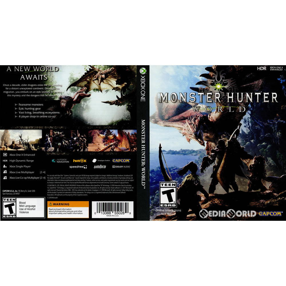 【中古即納】[XboxOne]MONSTER HUNTER: WORLD(モンスターハンター:ワールド)(北米版) Capcom (20180126)