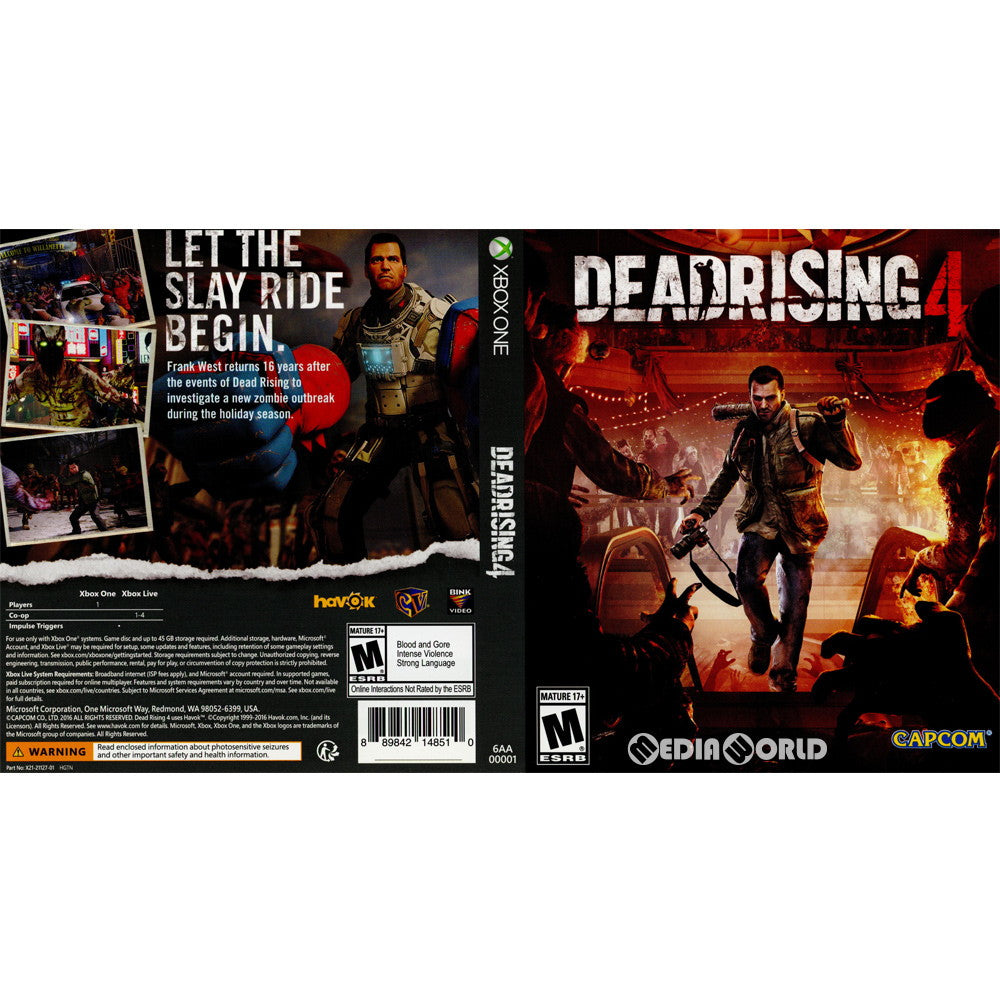 【中古即納】[XboxOne]Dead Rising 4(デッドライジング4)(北米版)(6AA-00001) Microsoft (20161206)