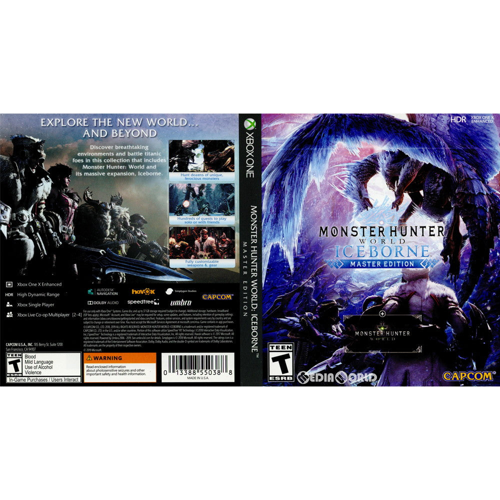 【中古即納】[XboxOne]MONSTER HUNTER WORLD:ICEBORNE MASTER EDITION(モンスターハンターワールド アイスボーン マスターエディション)(北米版) Capcom (20190906)