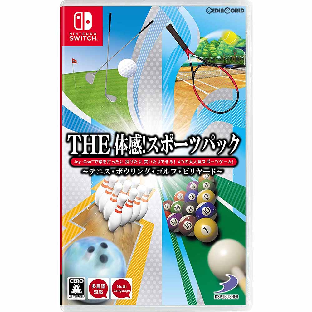 【中古即納】[Switch]THE 体感!スポーツパック ～テニス・ボウリング・ゴルフ・ビリヤード～ ディースリー・パブリッシャー (20190404)