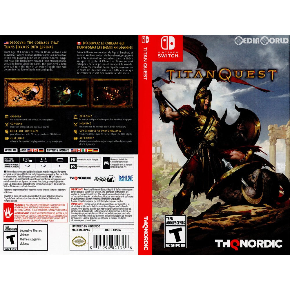 【中古即納】[Switch]Titan Quest(タイタンクエスト)(北米版)(HAC-P-AK5BA) THQ Nordic (20180731)