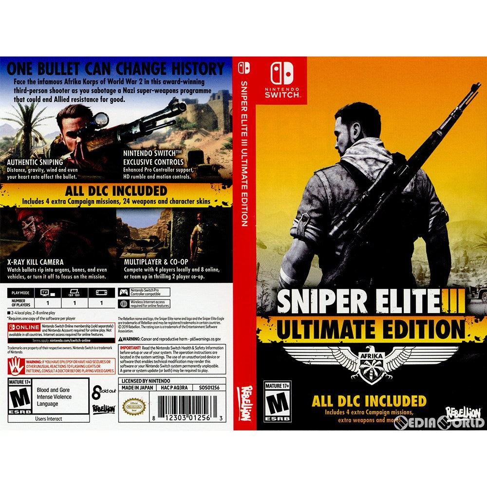 【中古即納】[Switch]SNIPER ELITE III ULTIMATE EDITION(スナイパーエリート3 アルティメットエディション)(北米版)(HAC-P-AQ3RA) 505 Games (20191001)