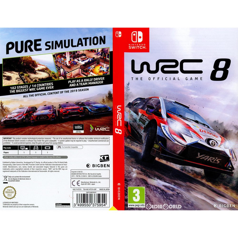 【中古即納】[Switch]WRC 8 FIA World Rally Championship(WRC 8 FIA ワールドラリーチャンピオンシップ)(EU版)(HAC-P-ATS7A) Bigben Interactive (20191114)