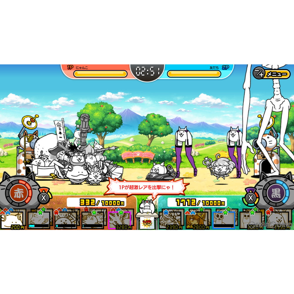 【中古即納】[お得品][表紙説明書なし][Switch]ふたりで！にゃんこ大戦争 ポノス (20201203)
