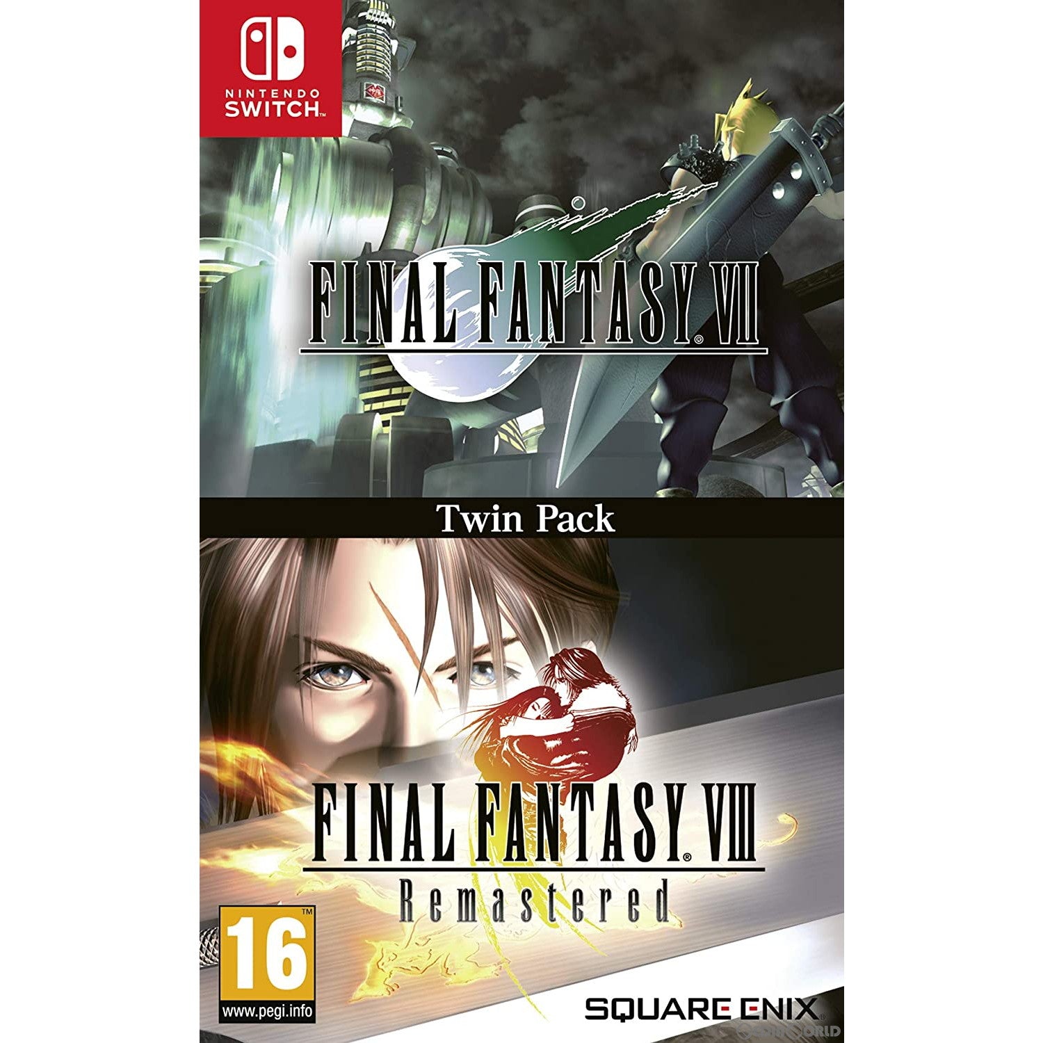 【中古即納】[Switch]Final Fantasy VII & Final Fantasy VIII Remastered Twin Pack(ファイナルファンタジー7&ファイナルファンタジー8 リマスター ツインパック) EU版(HAC-P-AVY3B-EUR) Square Enix (20191129)